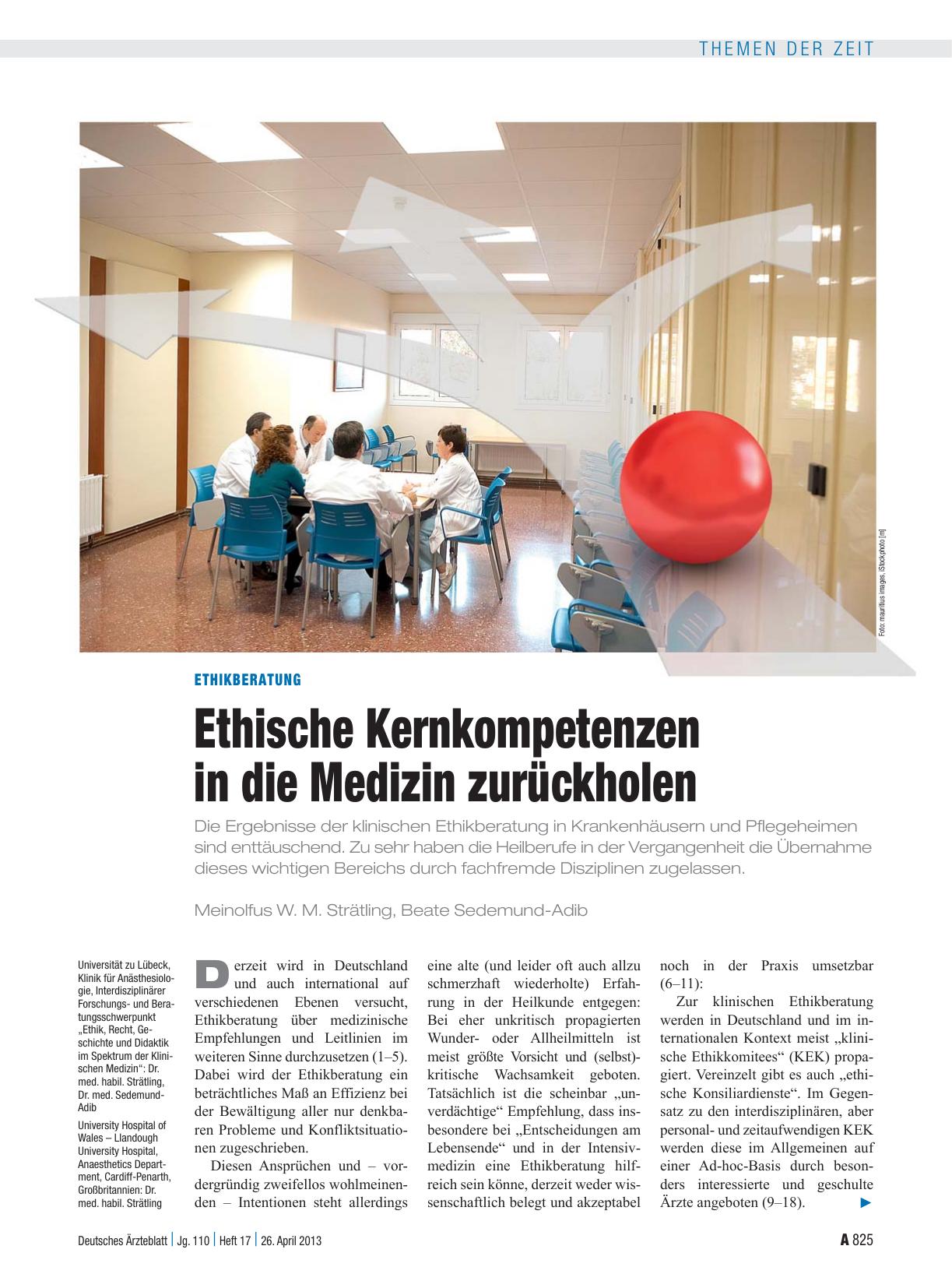 Vorschauseite 1: Ethikberatung: Ethische Kernkompetenzen in die Medizin zurückholen