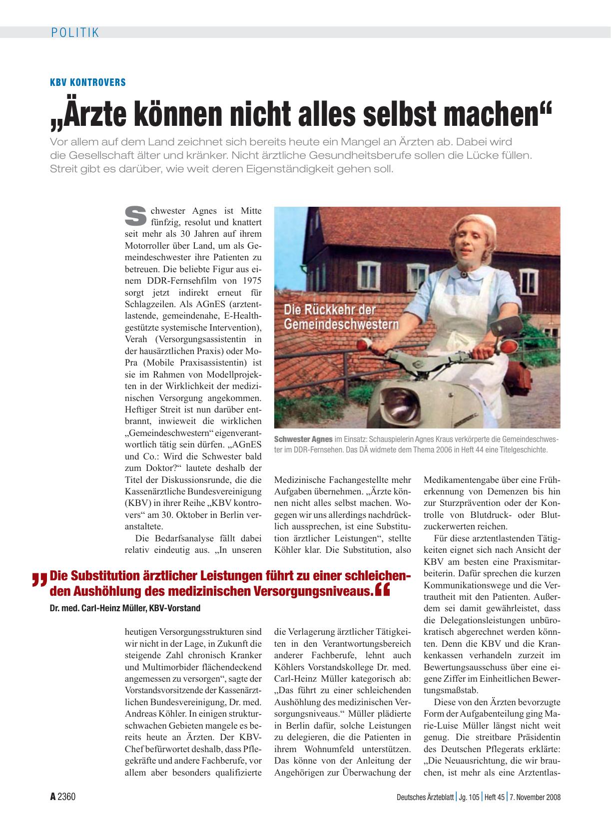 Vorschauseite 1: KBV Kontrovers: „Ärzte können nicht alles selbst machen“
