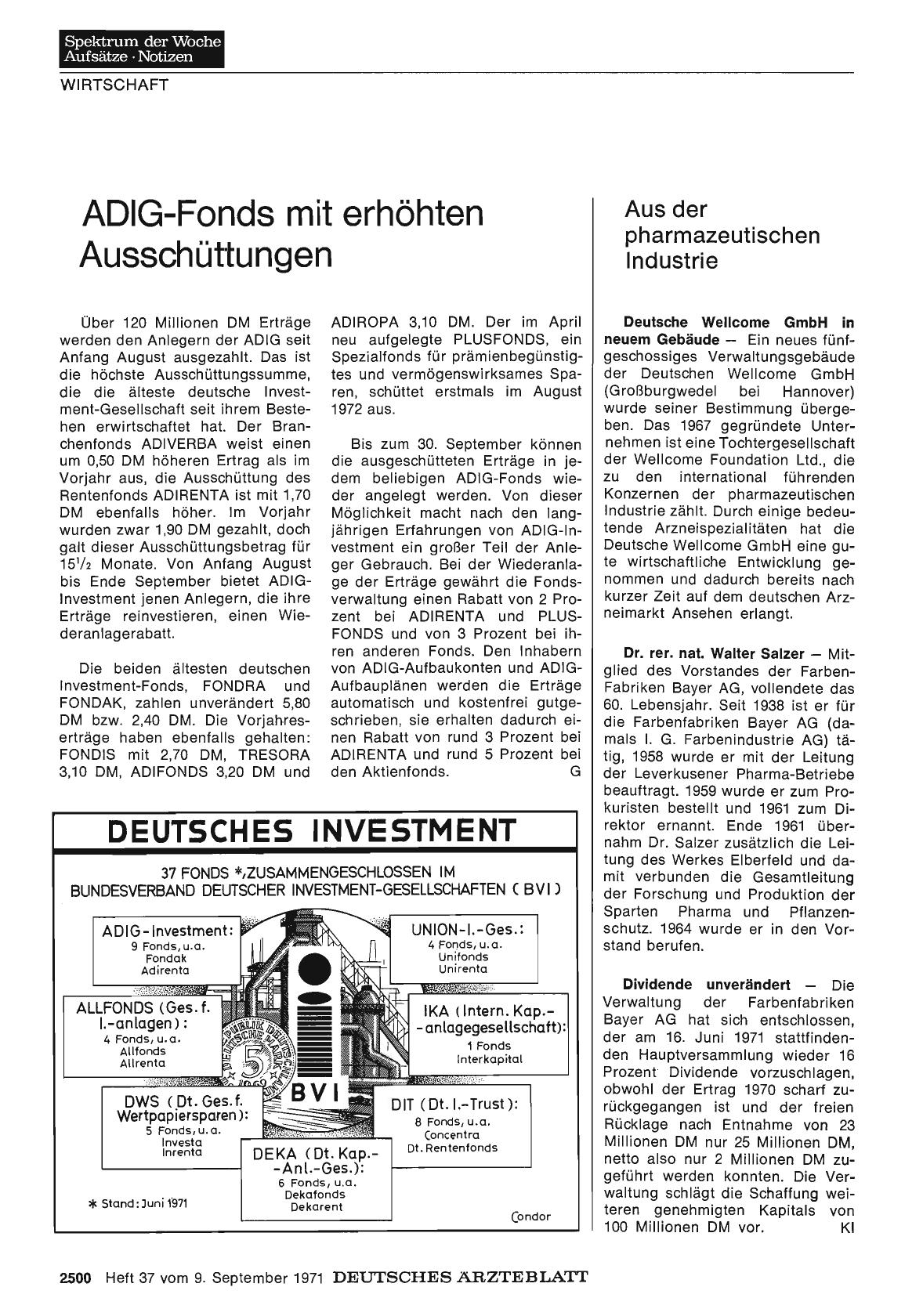 Vorschauseite 1: Aus der pharmazeutischen Industrie