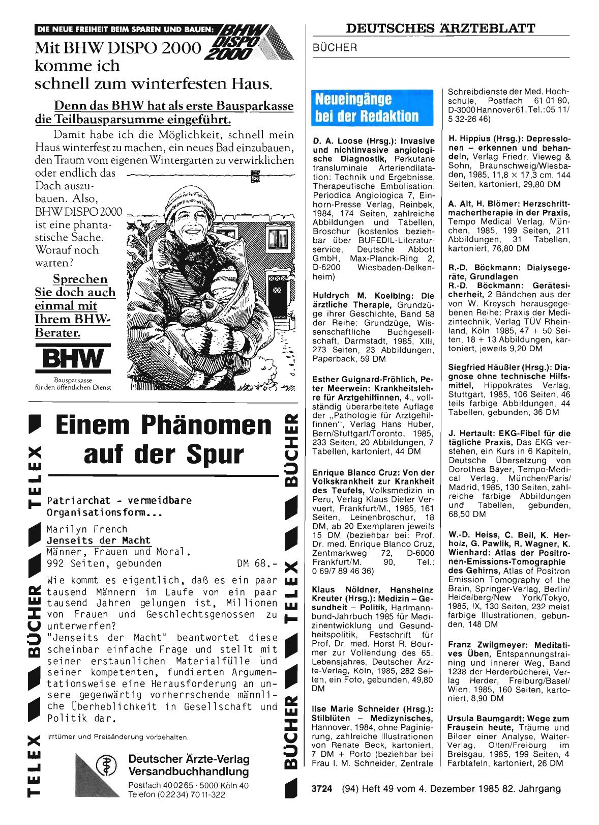 Vorschauseite 1: Neueingänge bei der Redaktion