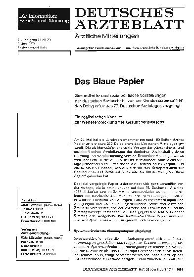 Vorschauseite 1: Das Blaue Papier