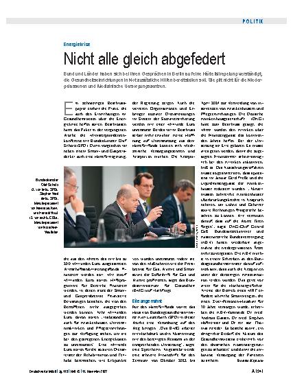 Vorschauseite 1: Energiekrise: Nicht alle gleich abgefedert