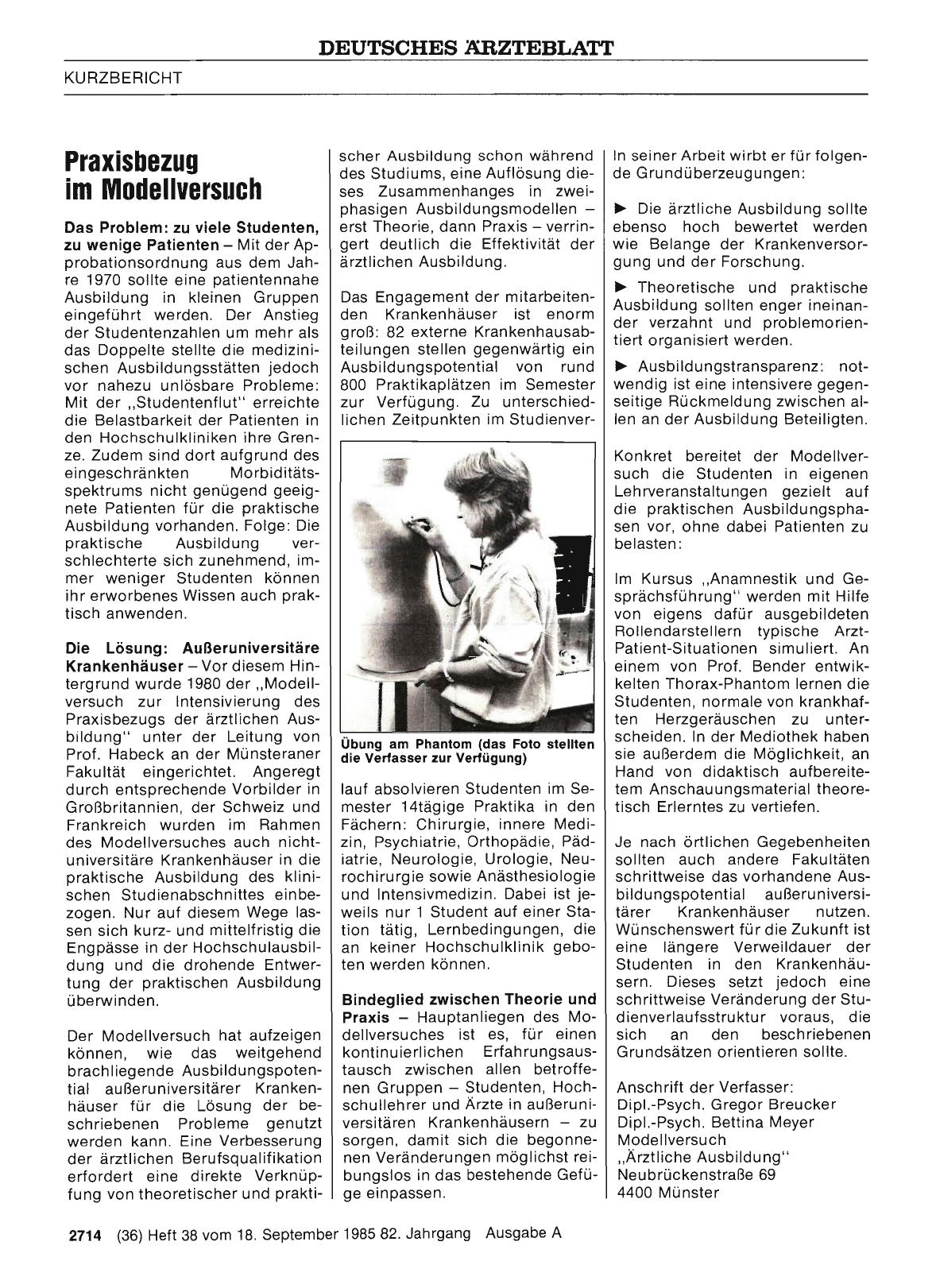 Vorschauseite 1: Praxisbezug im Modellversuch