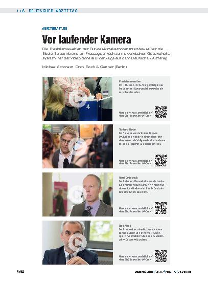Vorschauseite 1: aerzteblatt.de: Vor laufender Kamera
