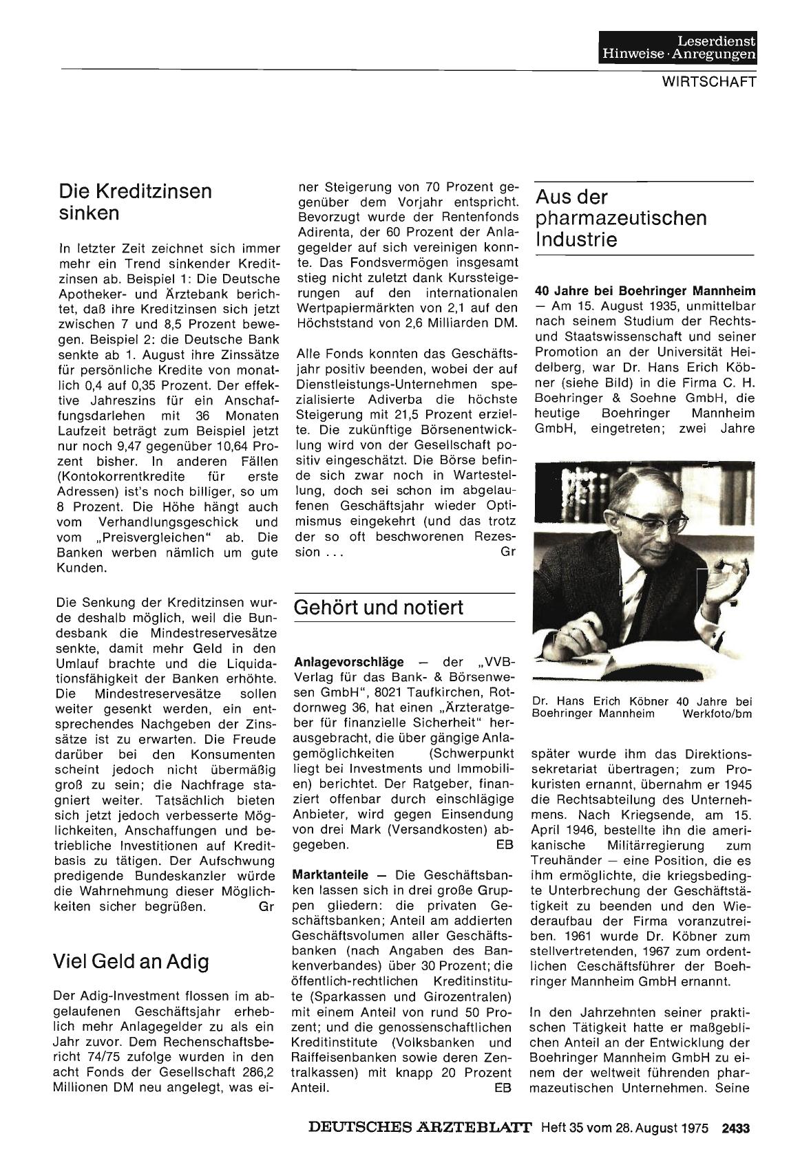 Vorschauseite 1: Viel Geld an Adig