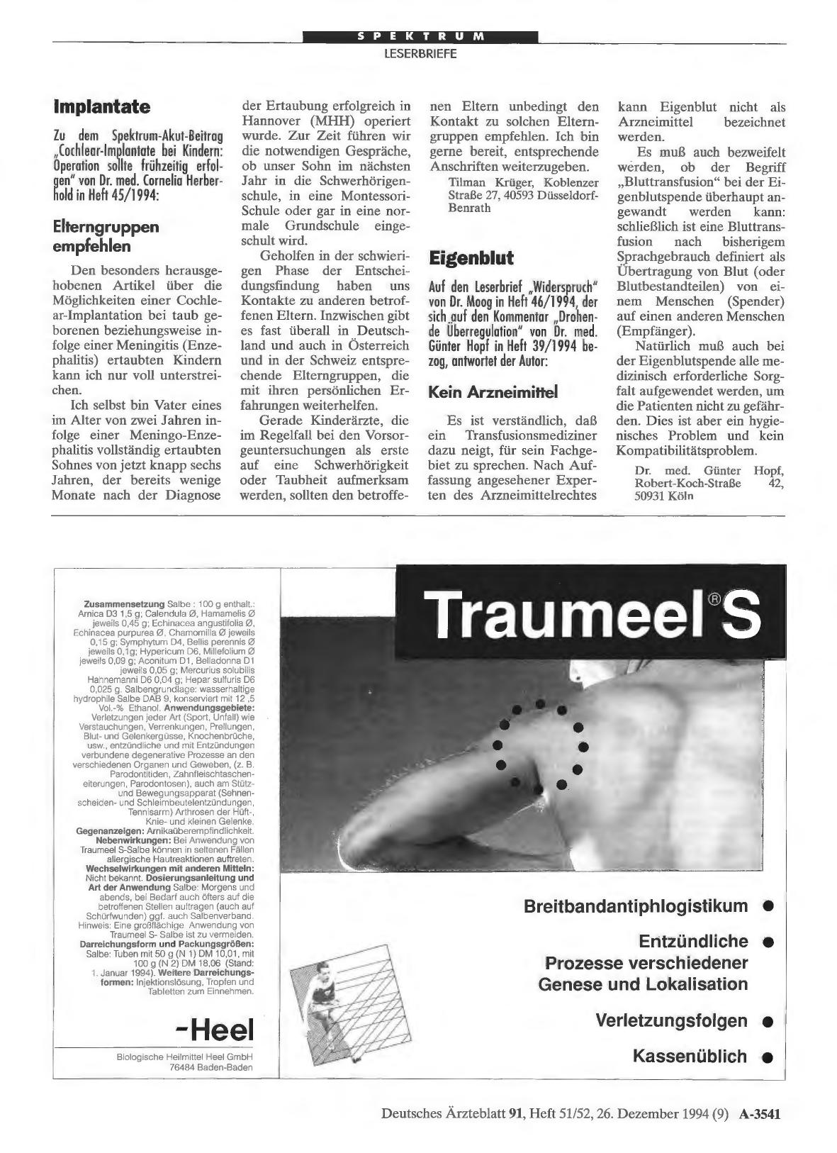 Vorschauseite 1: Implantate: Elterngruppen empfehlen