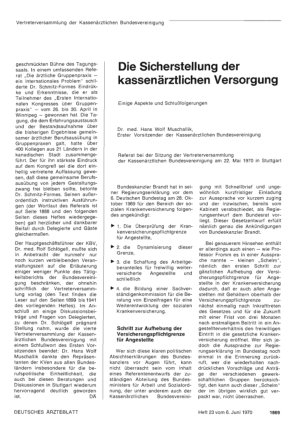 Vorschauseite 1: Die Sicherstellung der kassenärztlichen Versorgung