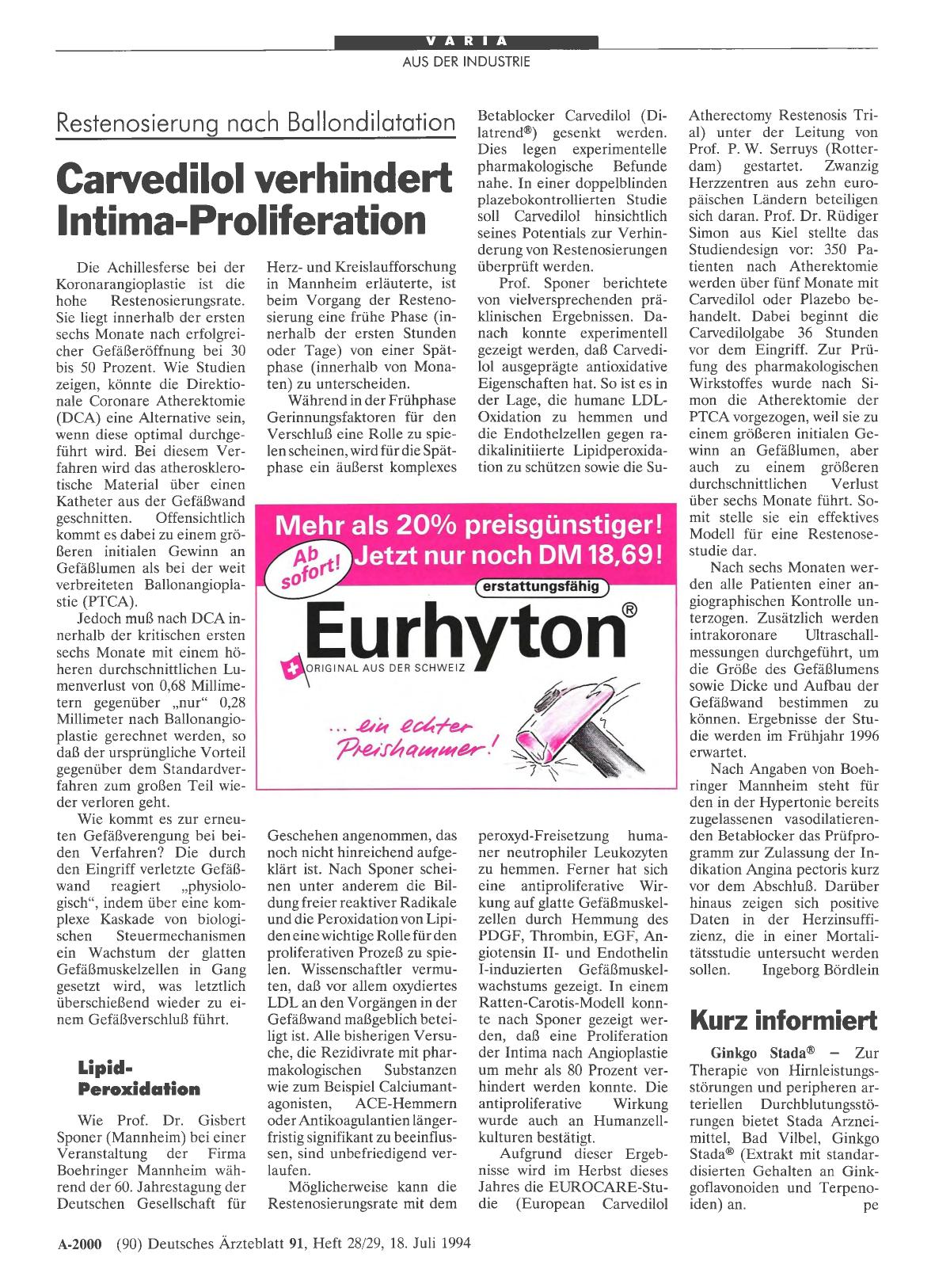 Vorschauseite 1: Kurz informiert
