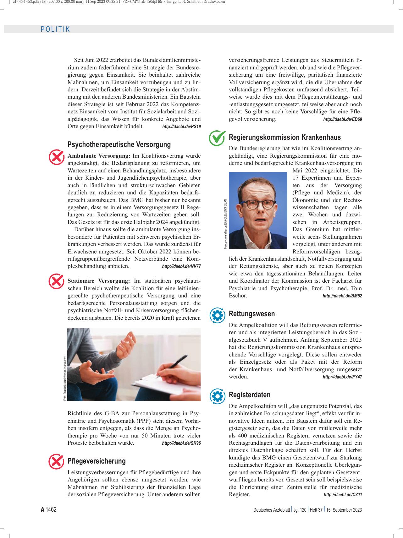 Vorschauseite 6: Regierungspolitik: Durchwachsene Halbzeitbilanz
