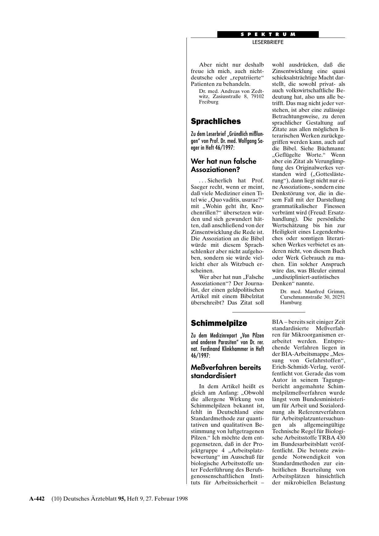 Vorschauseite 1: Sprachliches: Wer hat nun falsche Assoziationen?