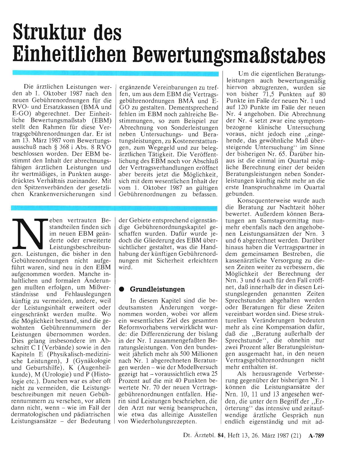 Vorschauseite 1: Struktur des Einheitlichen Bewertungsmaßstabes