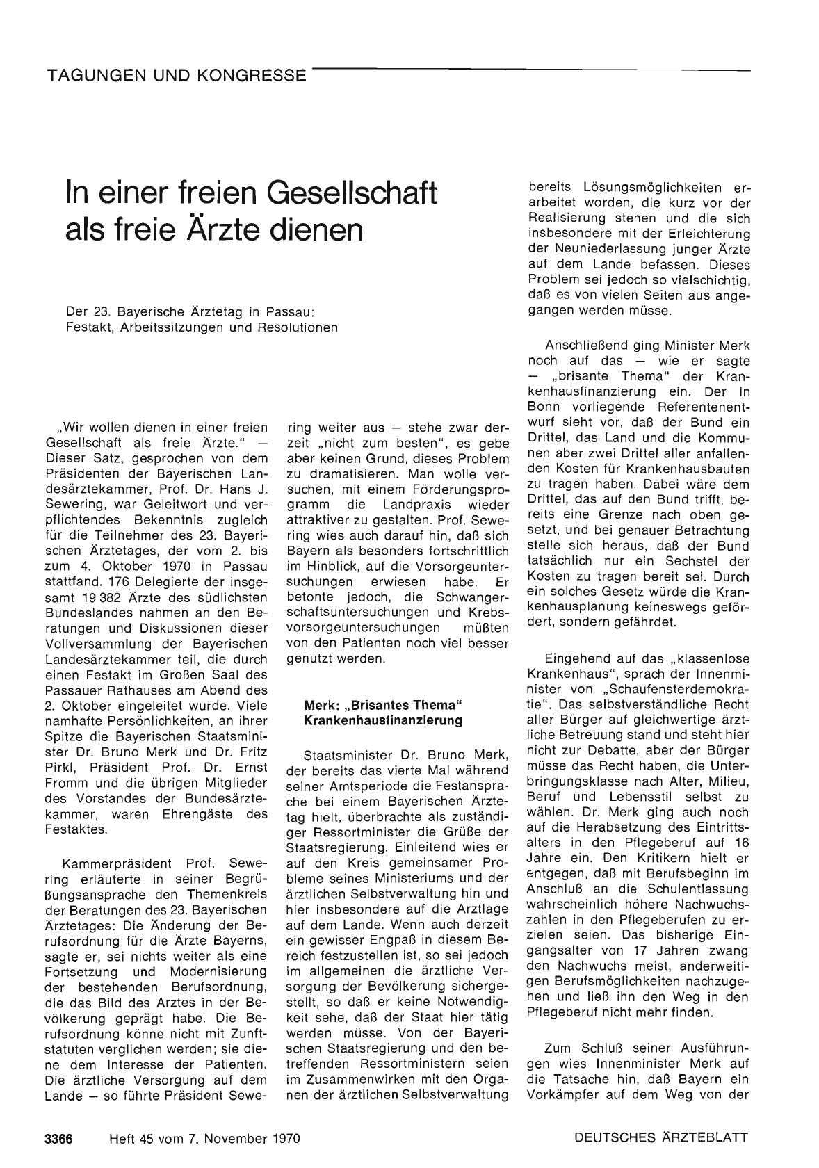 Vorschauseite 1: In einer freien Gesellschaft als freie Ärzte dienen
