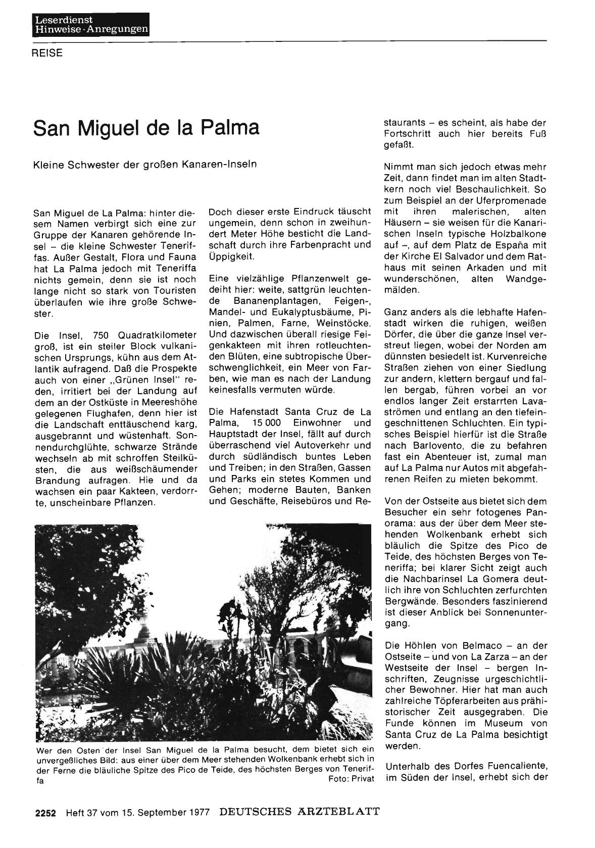 Vorschauseite 1: San Miguel de la Palma: Kleine Schwester der großen Kanaren-Inseln