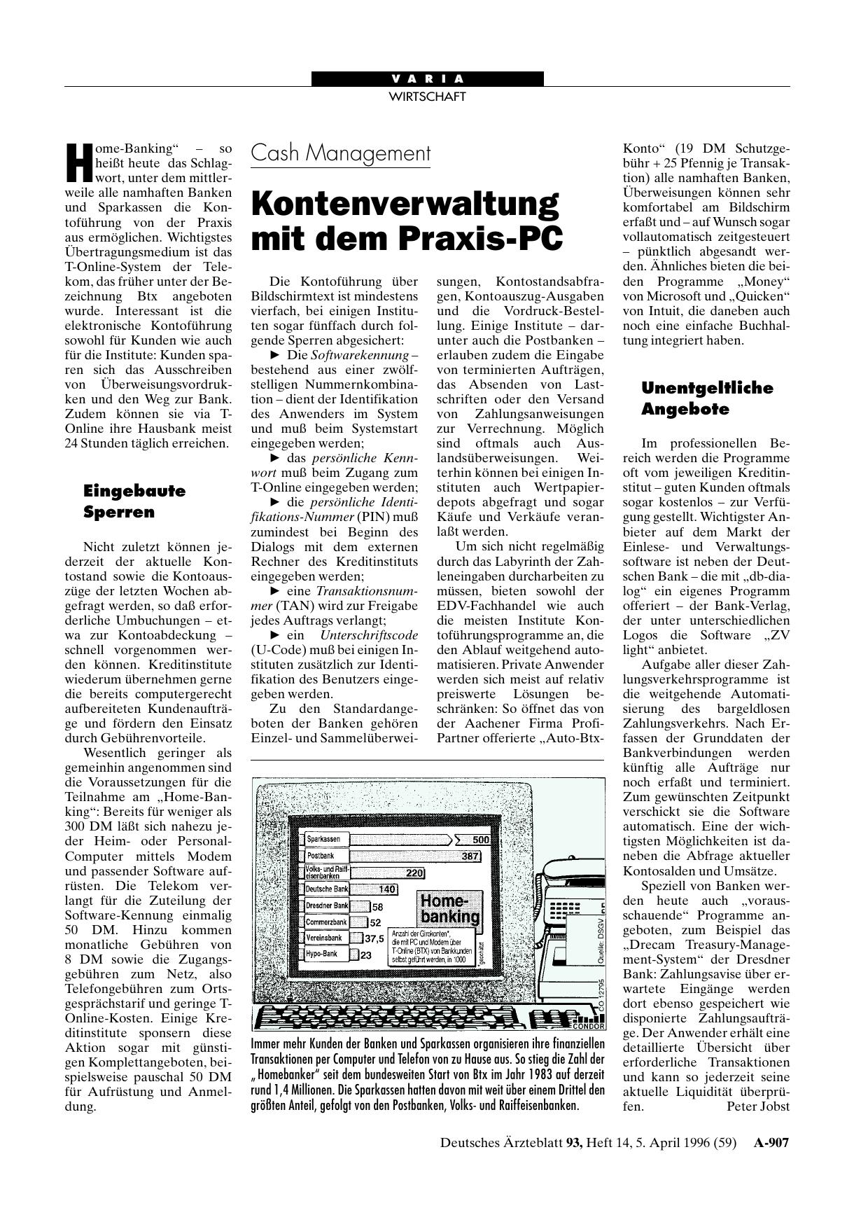 Vorschauseite 1: Cash Management: Kontenverwaltung mit dem Praxis-PC