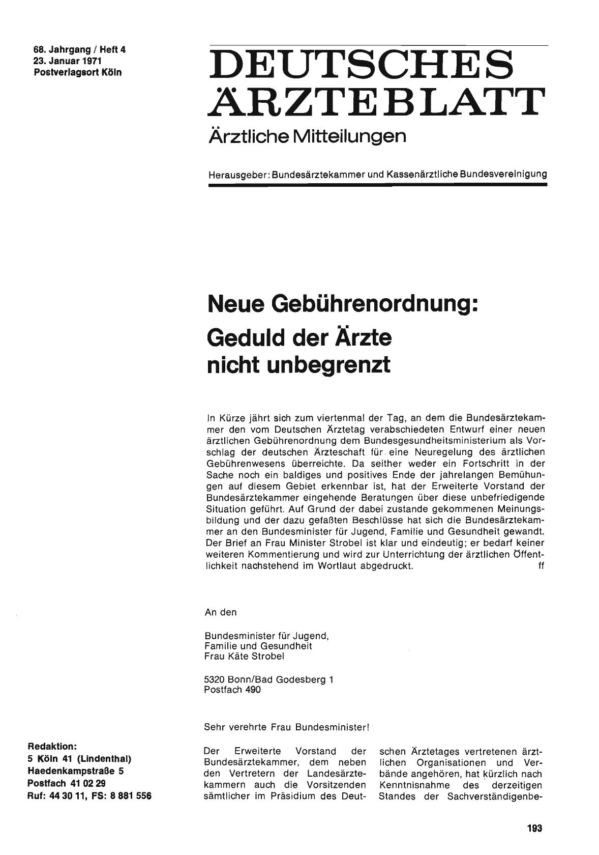 Vorschauseite 1: Neue Gebührenordnung: Geduld der Ärzte nicht unbegrenzt