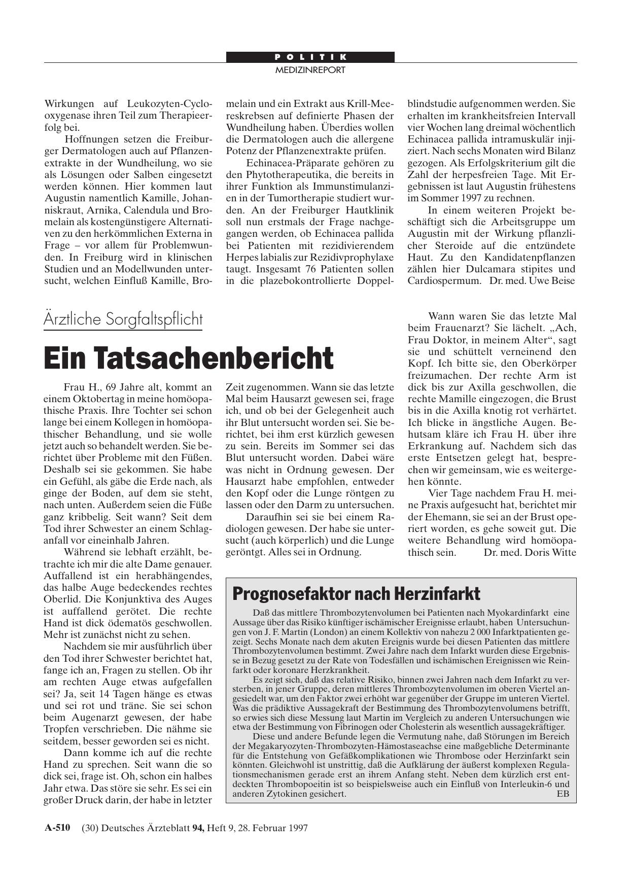 Vorschauseite 1: Prognosefaktor nach Herzinfarkt