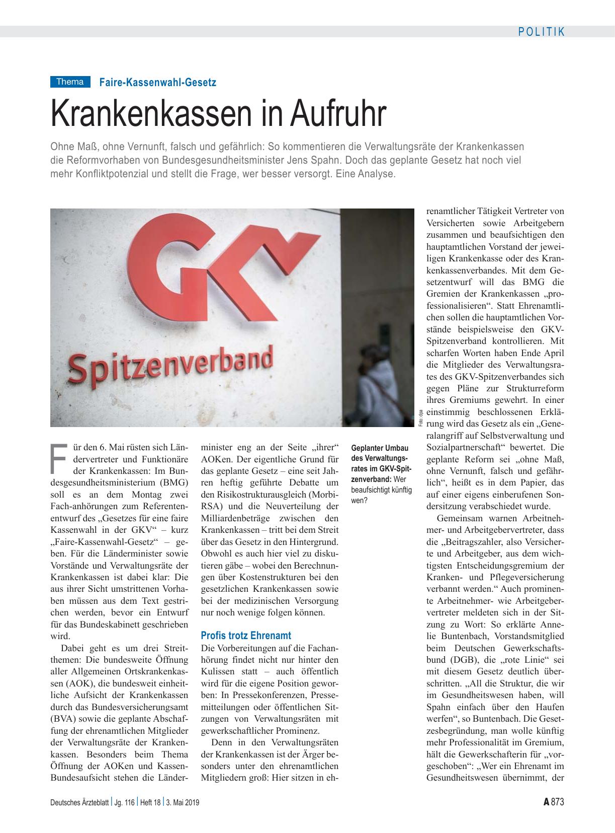 Vorschauseite 1: Faire-Kassenwahl-Gesetz: Krankenkassen in Aufruhr