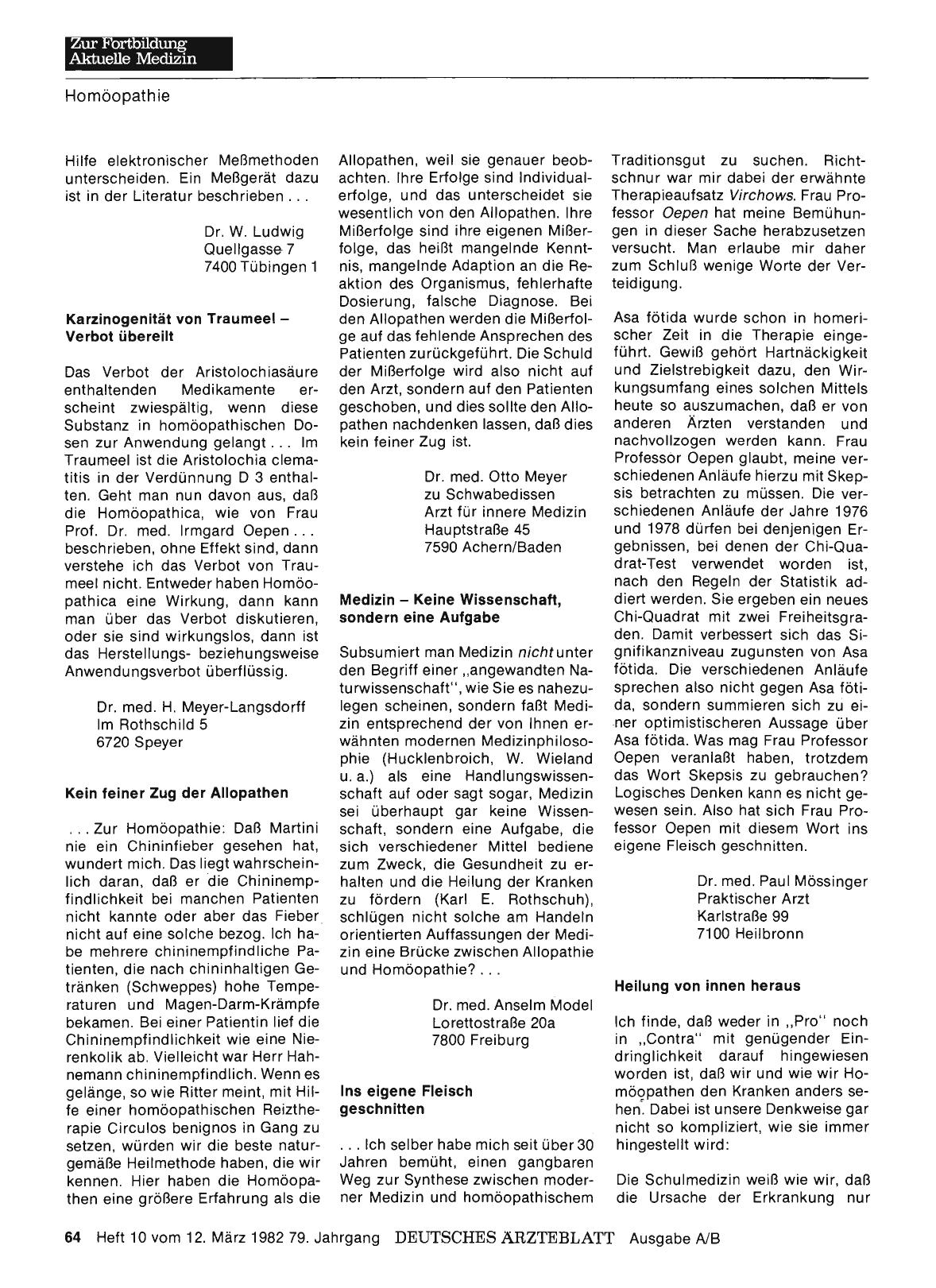 Vorschauseite 1: HOMÖOPATHIE: Stellungnahme „Pro“ — Stellungnahme „Contra“: Kein feiner Zug der Allopathen
