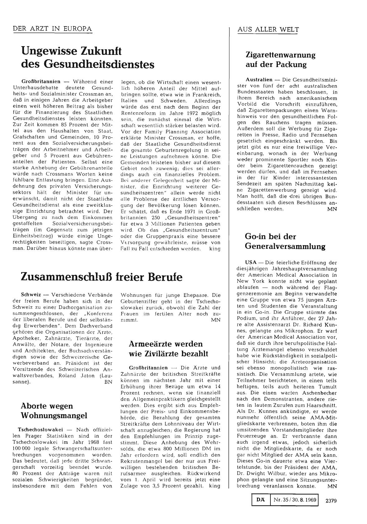 Vorschauseite 1: Ungewisse Zukunft des Gesundheitsdienstes