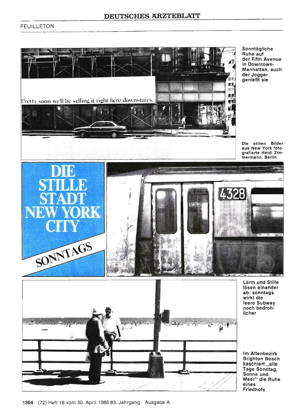 Vorschauseite 1: Die Stille Stadt New York City