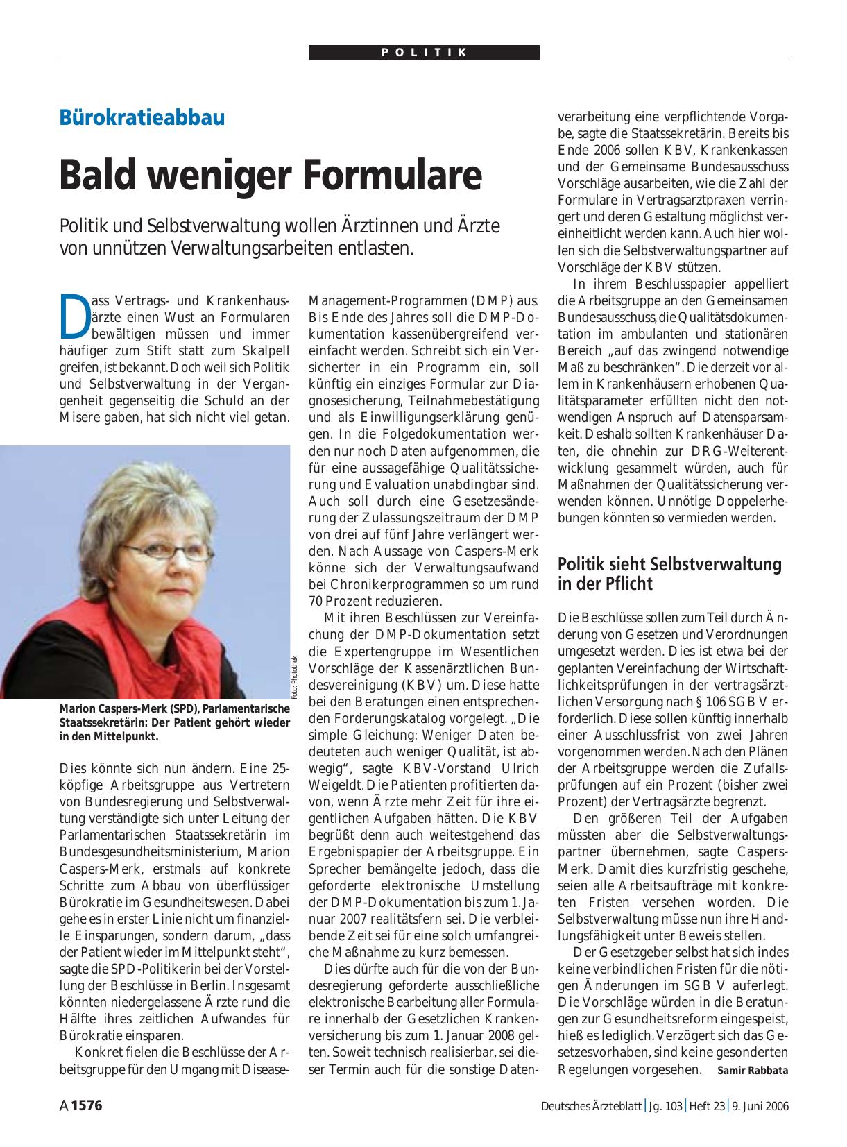 Vorschauseite 1: Bürokratieabbau: Bald weniger Formulare