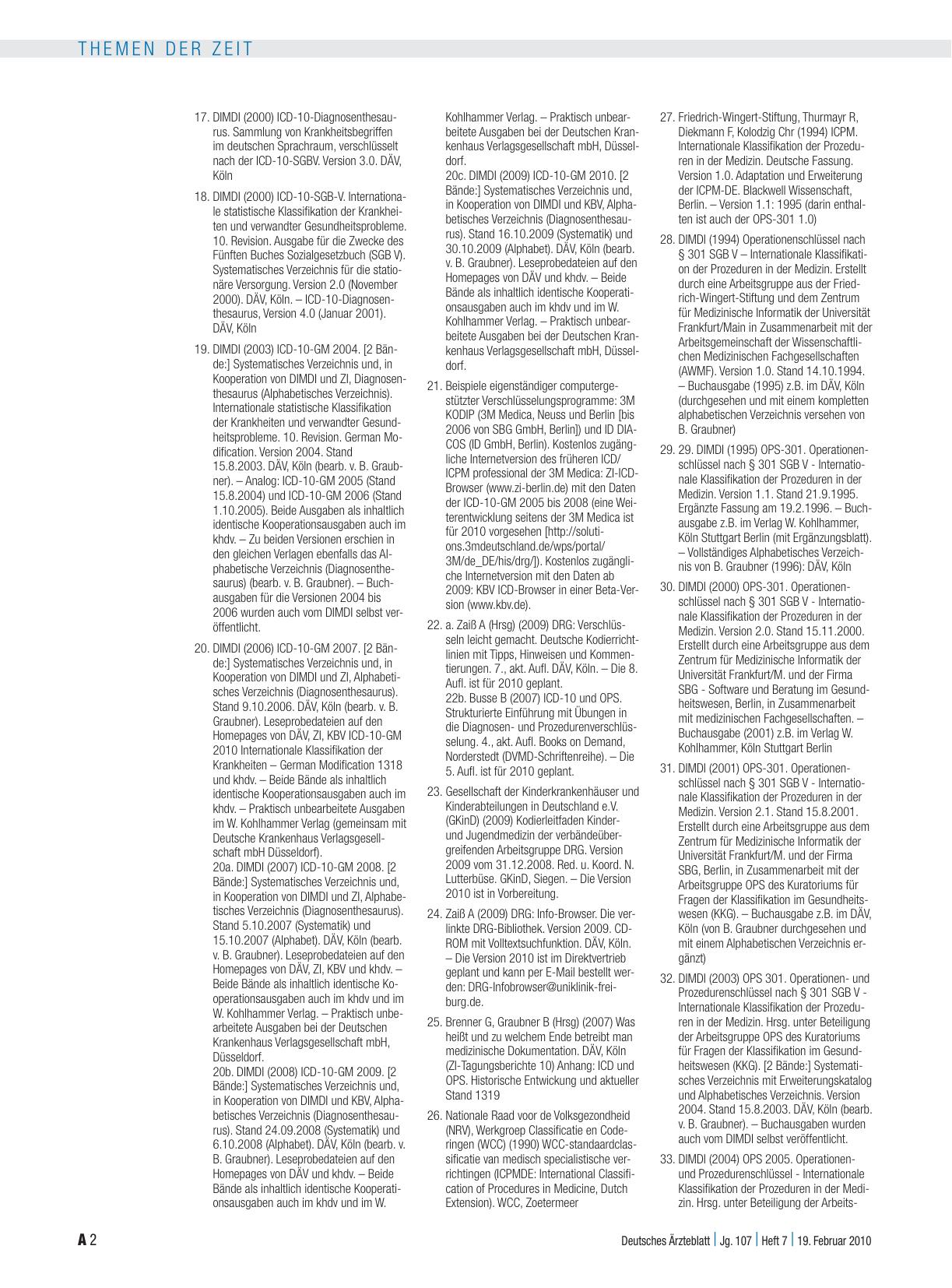 Vorschauseite 6: Diagnosenund Prozedurenklassifikation: Stetige Weiterentwicklung ist notwendig