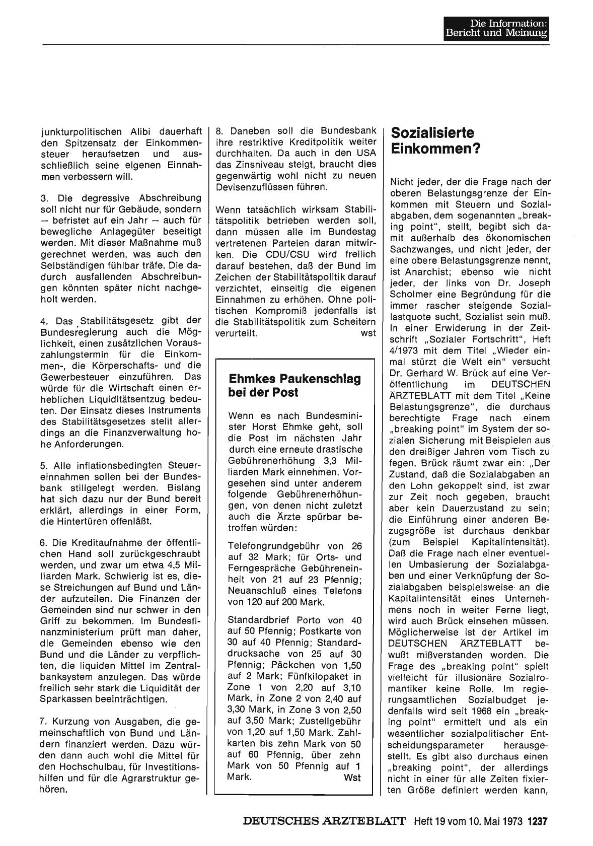Vorschauseite 1: Ehmkes Paukenschlag bei der Post