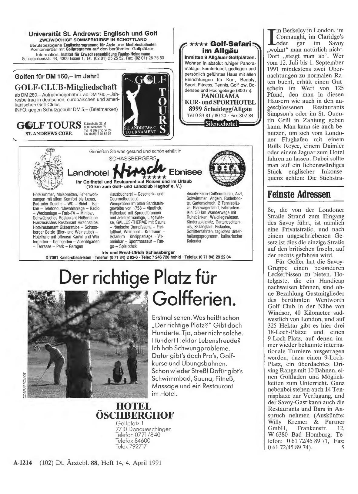 Vorschauseite 1: Feinste Adressen