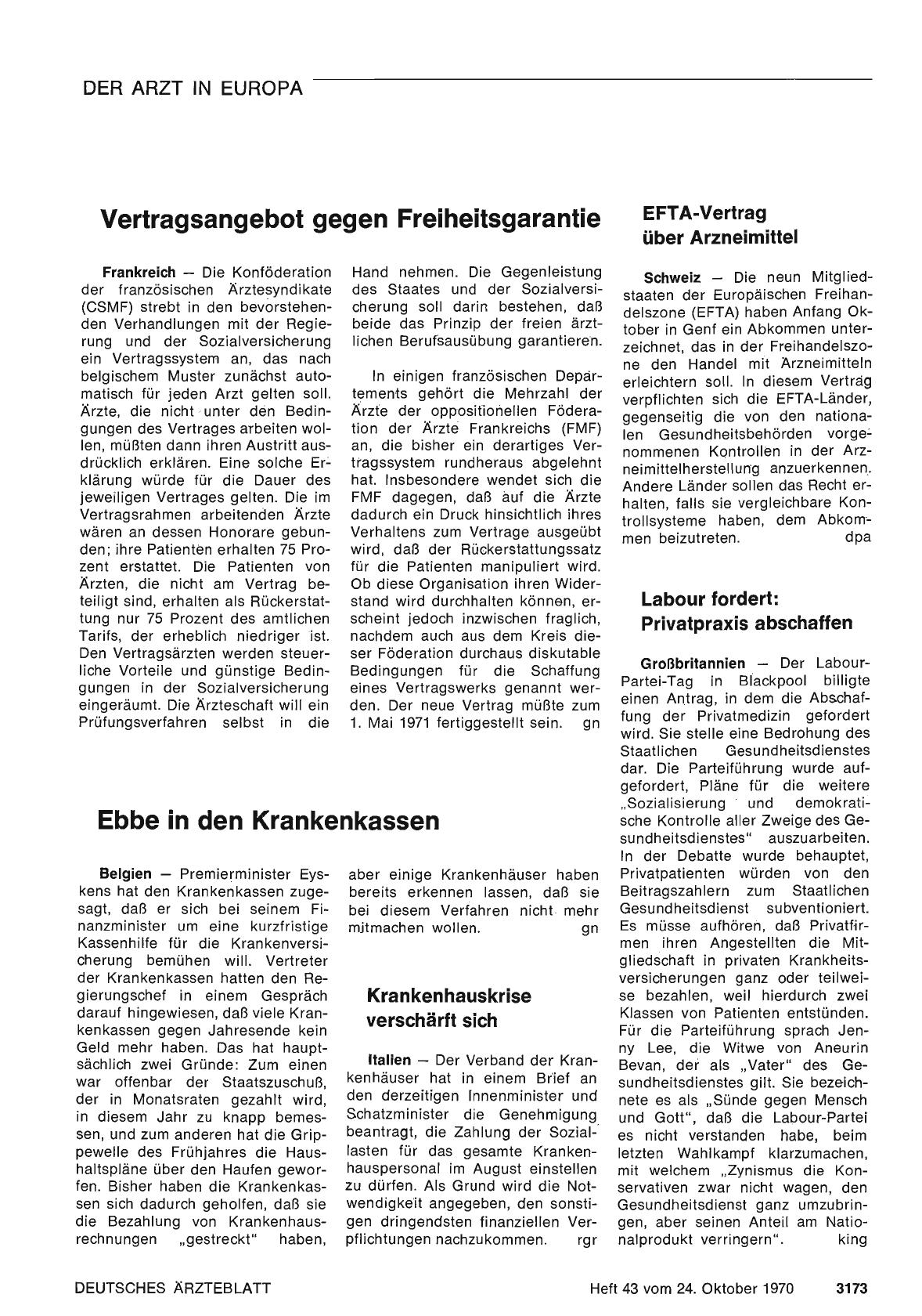Vorschauseite 1: Ebbe in den Krankenkassen
