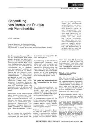 Vorschauseite 1: Behandlung von Ikterus und Pruritus mit Phenobarbital