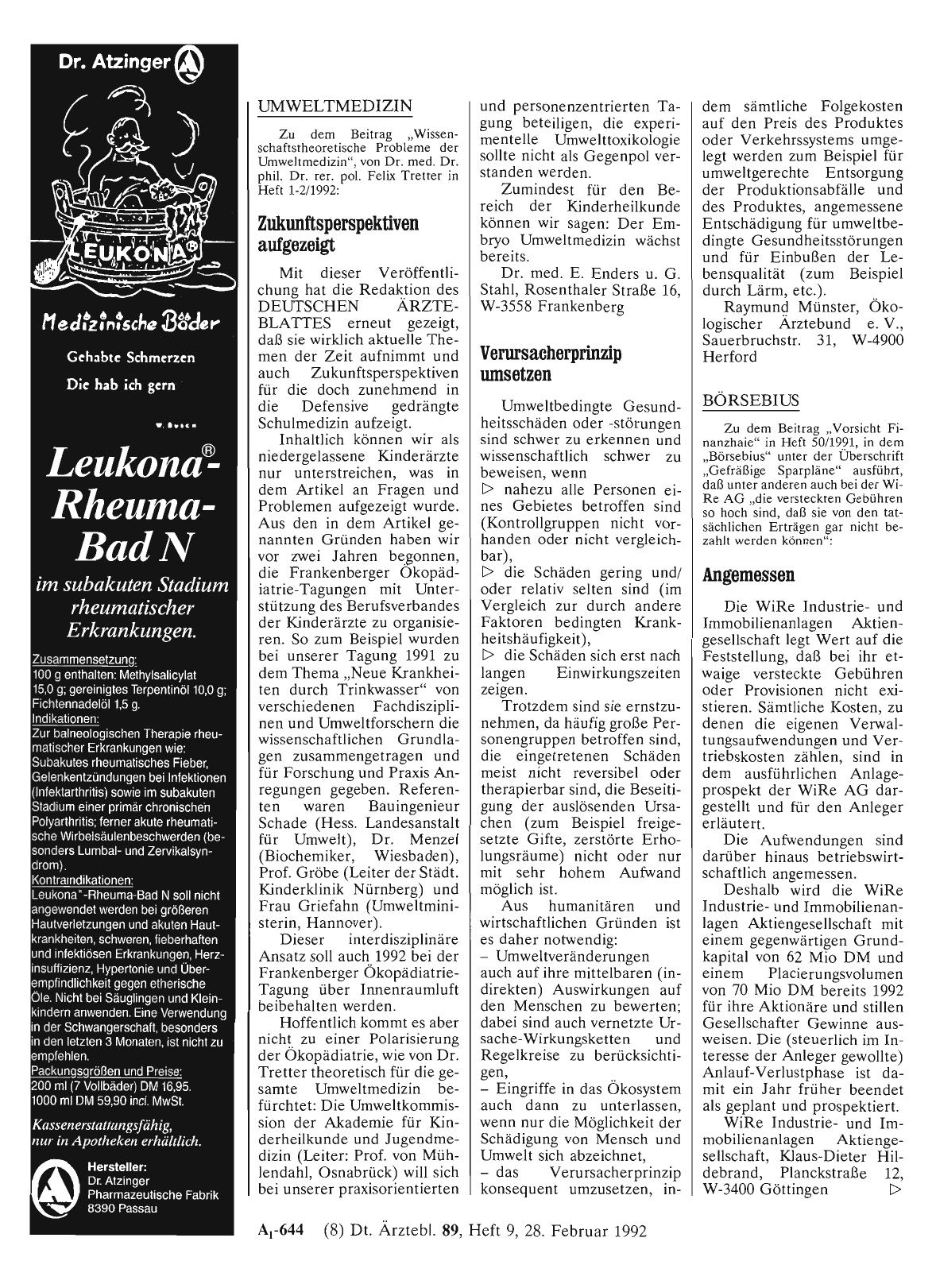 Vorschauseite 1: BÖRSEBIUS: Angemessen