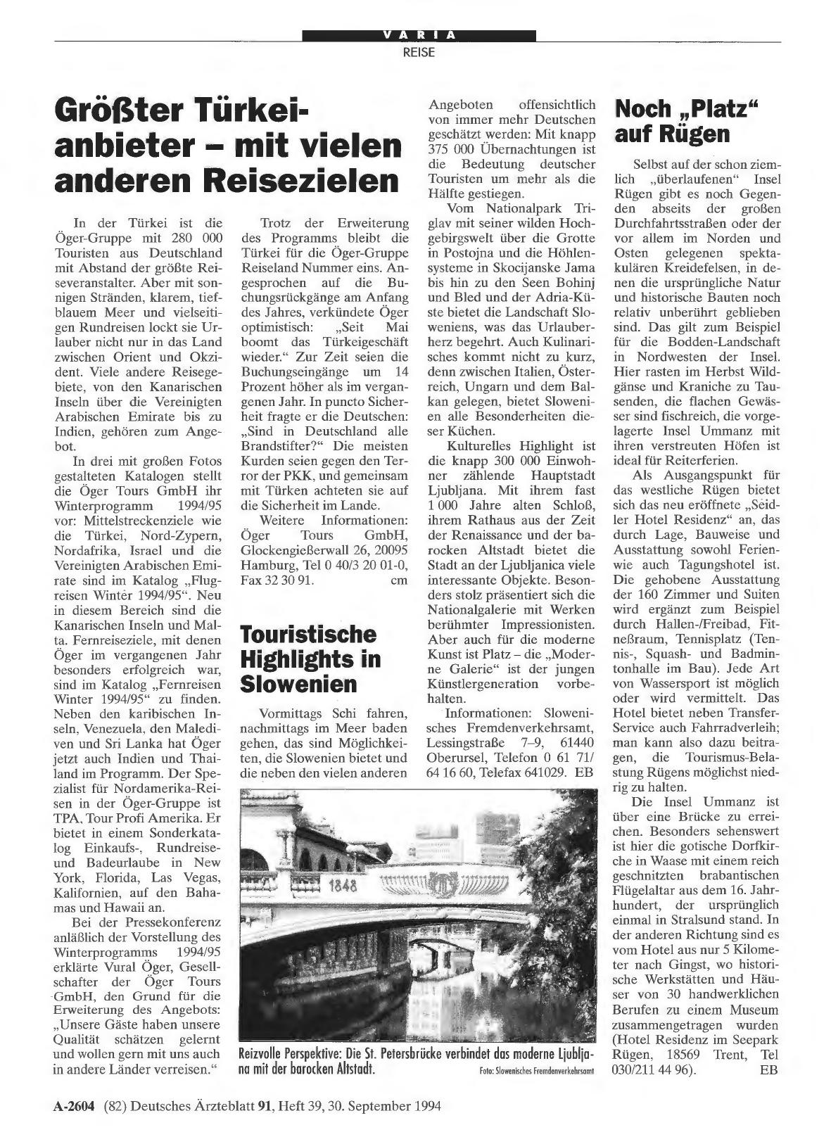 Vorschauseite 1: Größter Türkeianbieter - mit vielen anderen Reisezielen