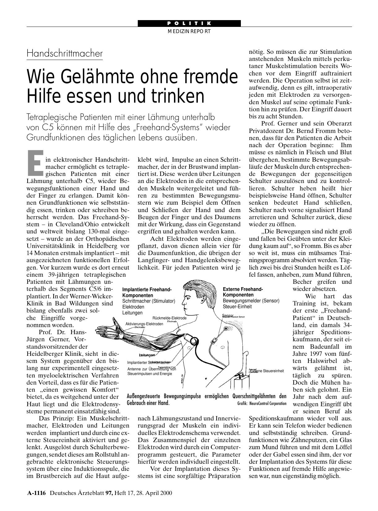 Vorschauseite 1: Handschrittmacher: Wie Gelähmte ohne fremde Hilfe essen und trinken