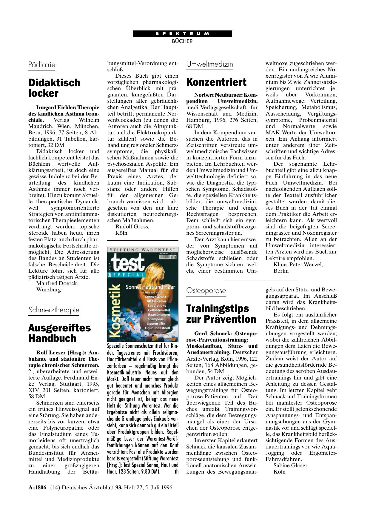 Vorschauseite 1: Therapie des kindlichen Asthma bronchiale