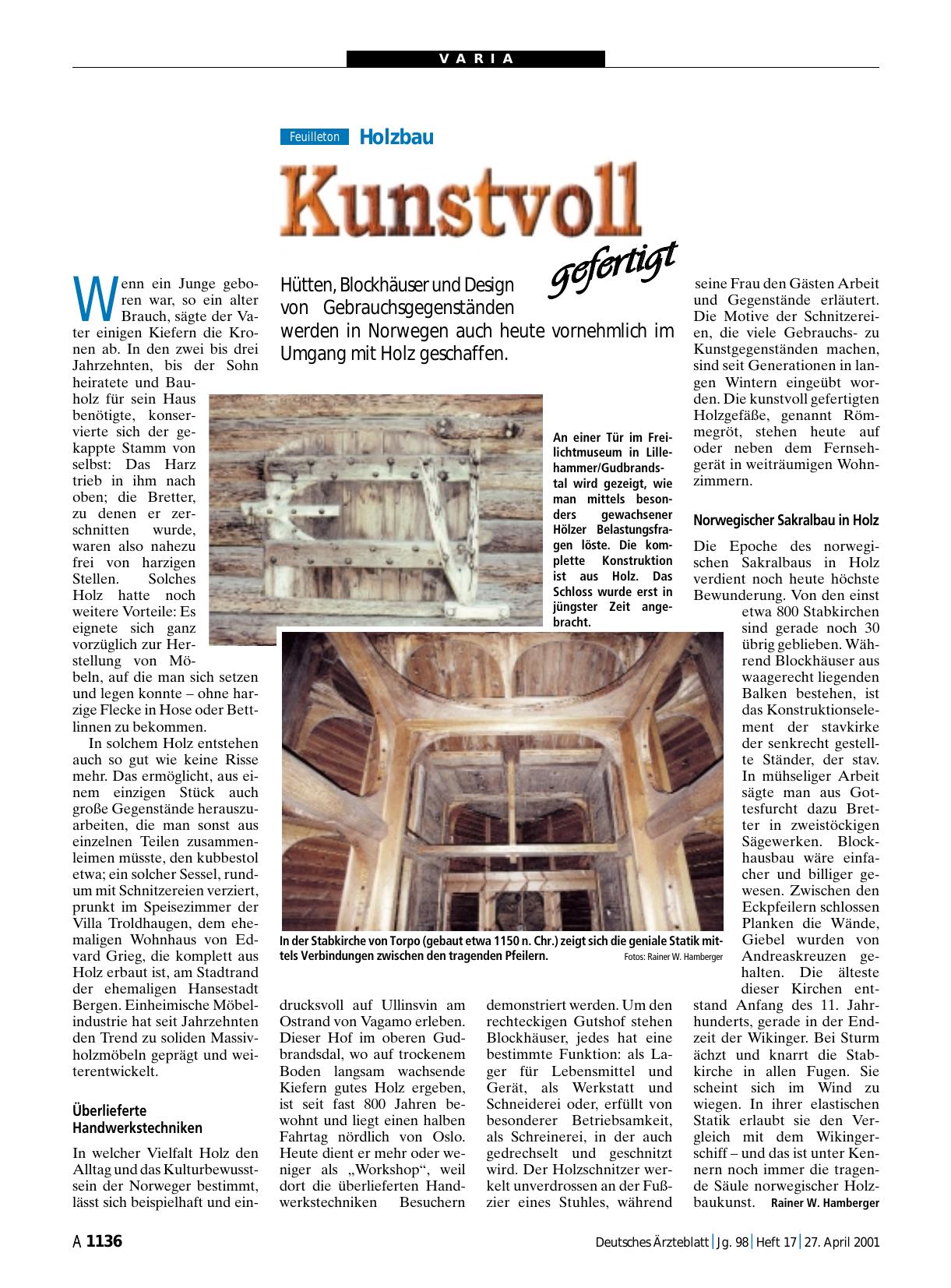 Vorschauseite 1: Holzbau: Kunstvoll gefertigt