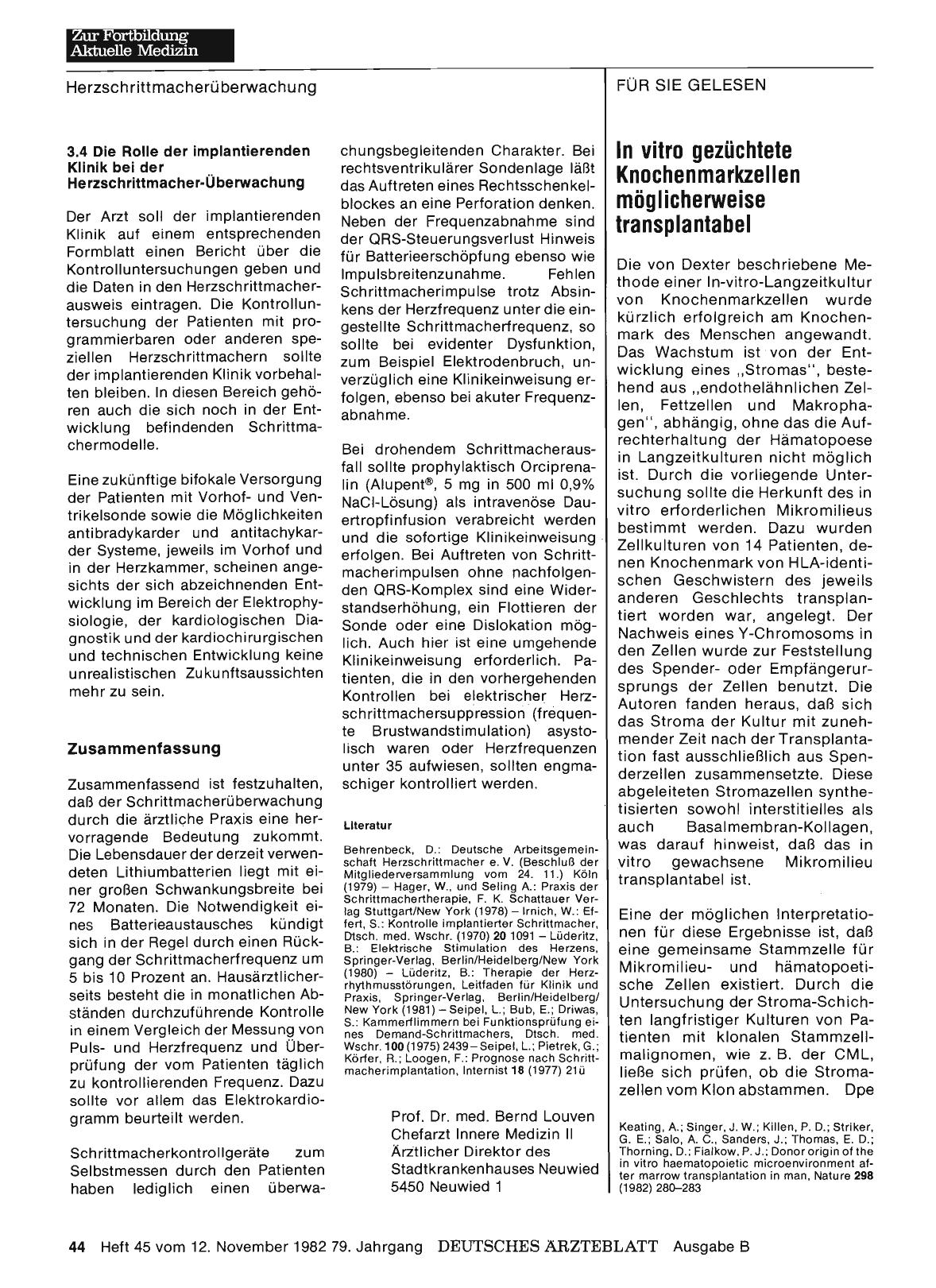 Vorschauseite 1: In vitro gezüchtete Knochenmarkzellen möglicherweise transplantabel