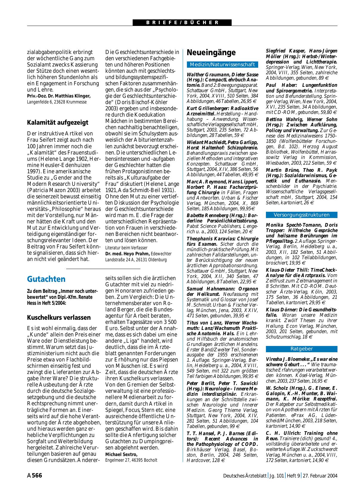 Vorschauseite 1: Chancengleichheit: Kalamität aufgezeigt