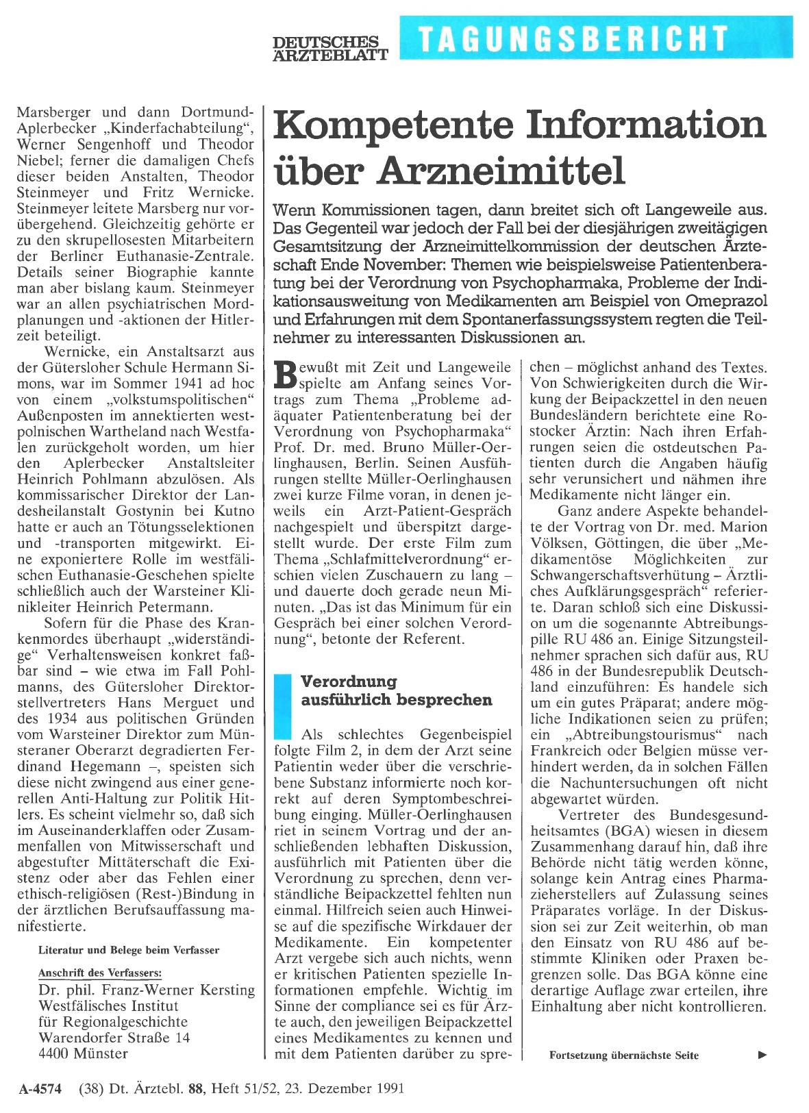 Vorschauseite 1: Kompetente Information über Arzneimittel
