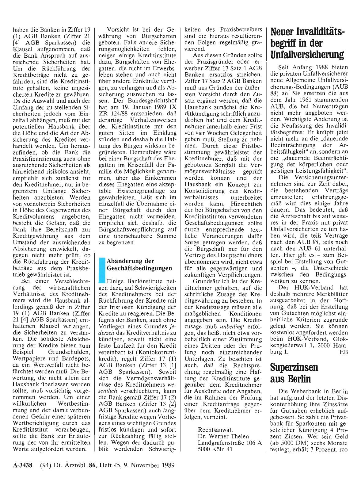 Vorschauseite 1: Superzinsen aus Berlin