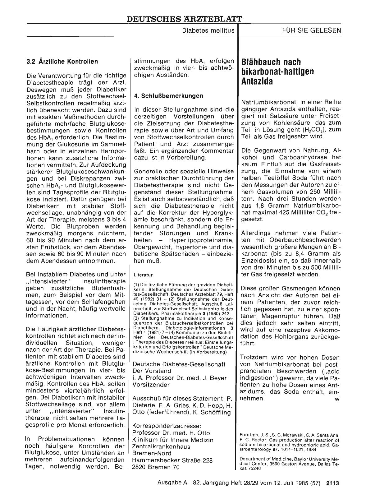 Vorschauseite 1: Blähbauch nach bikarbonat-haltigen Antazida