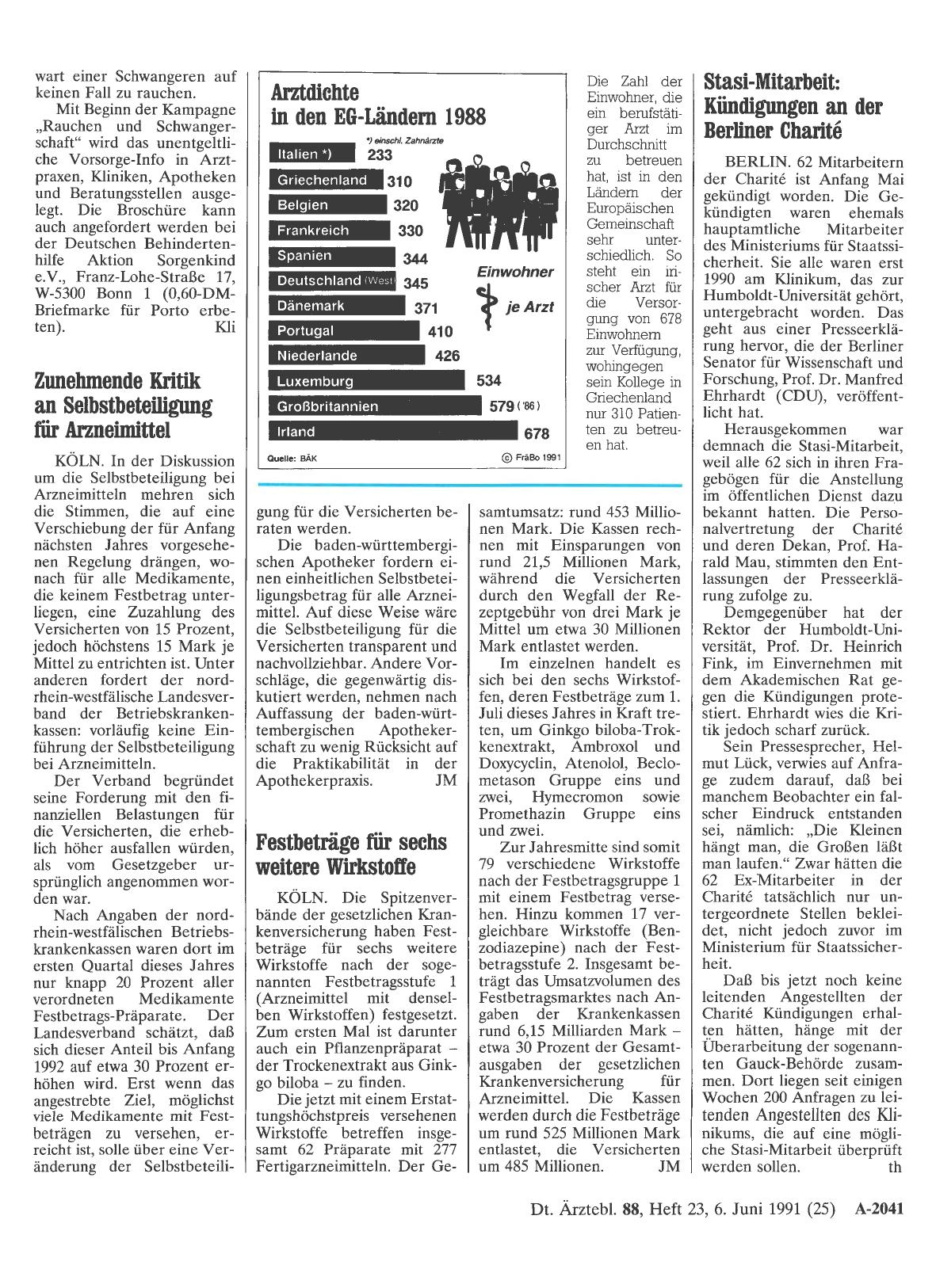 Vorschauseite 1: Stasi-Mitarbeit: Kündigungen an der Berliner Charitö