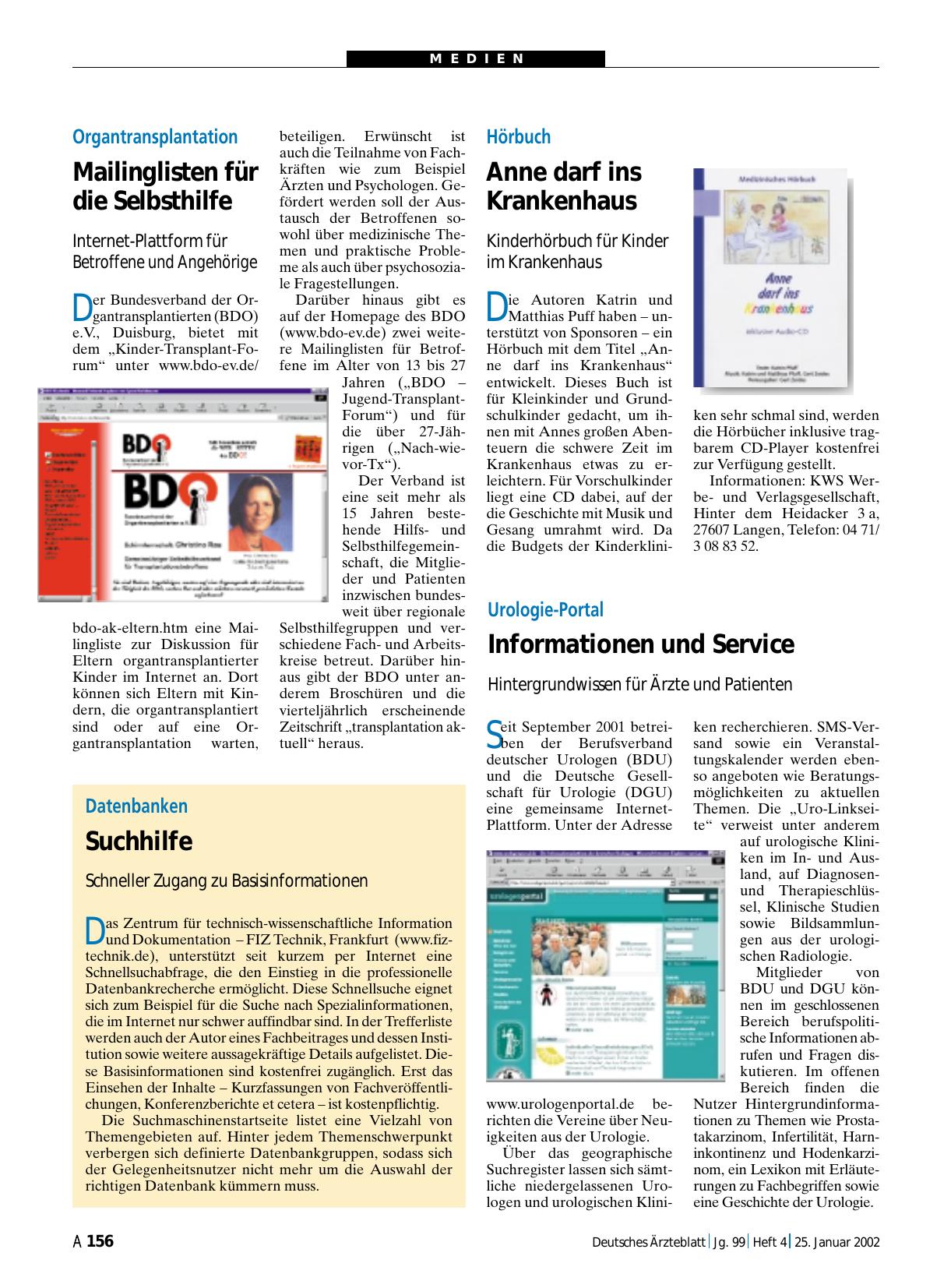 Vorschauseite 1: Datenbanken: Suchhilfe