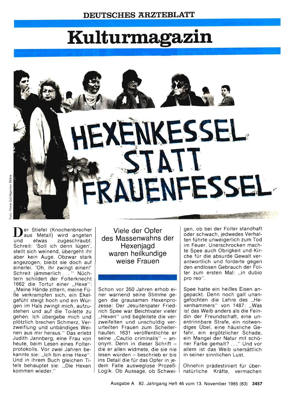 Vorschauseite 1: Hexenkessel statt Frauenfessel: Viele der Opfer des Massenwahns der Hexenjagd waren heilkundige weise Frauen