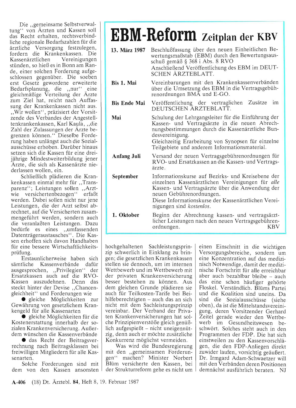 Vorschauseite 1: EBM-Reform: Zeitplan der KBV