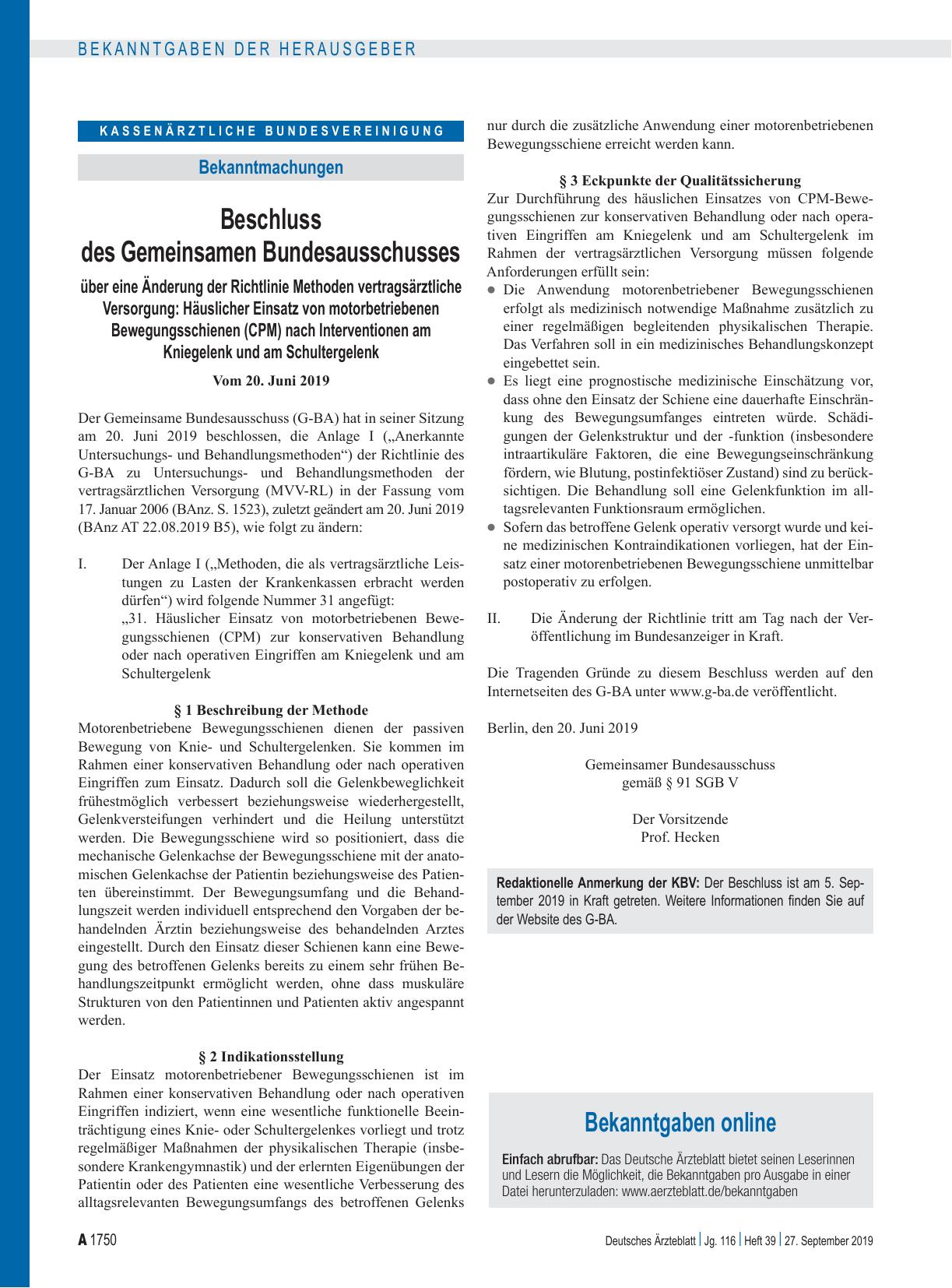 Vorschauseite 1: Bekanntgaben online