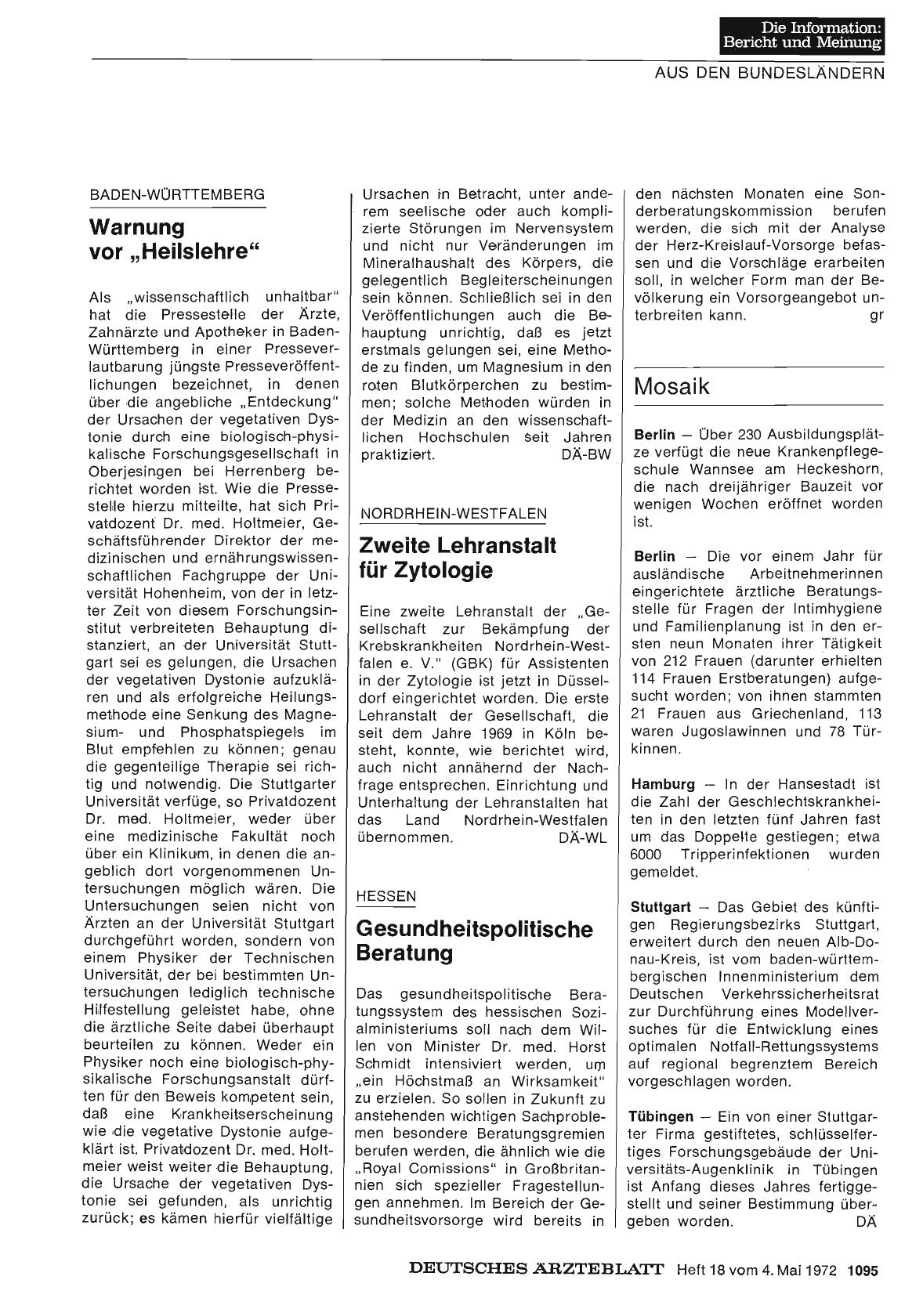 Vorschauseite 1: Hessen: Gesundheitspolitische Beratung