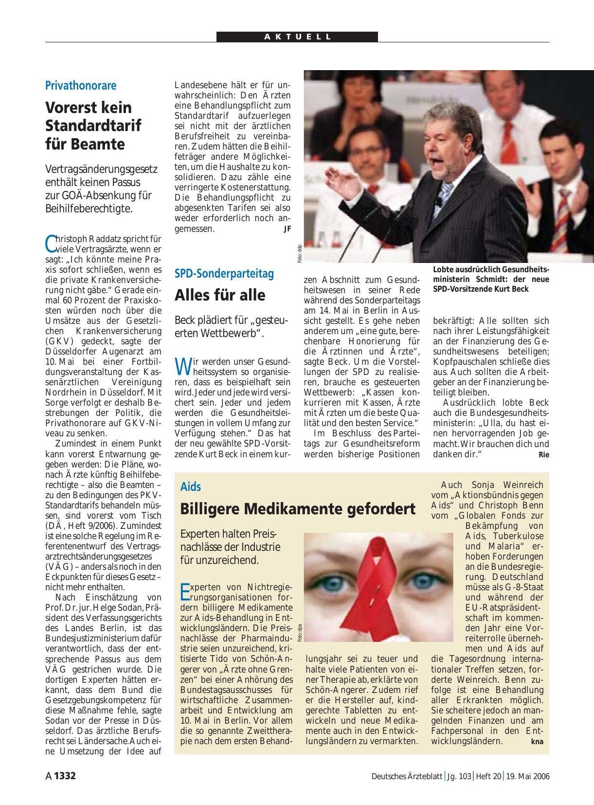 Vorschauseite 1: SPD-Sonderparteitag: Alles für alle