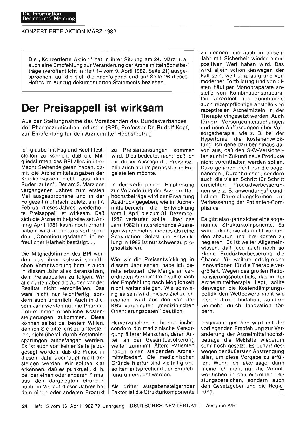 Vorschauseite 1: Der Preisappell ist wirksam