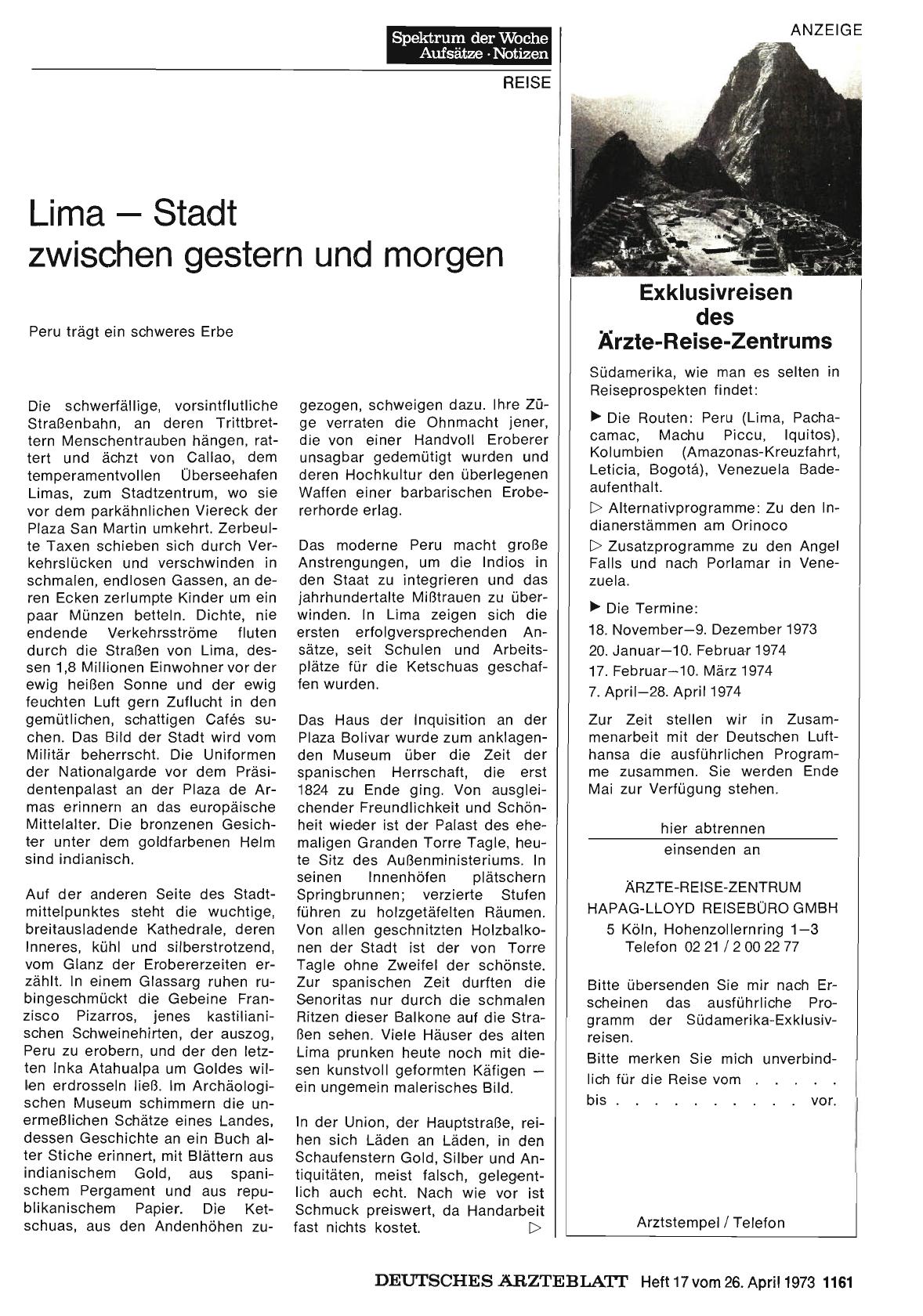 Vorschauseite 1: Lima — Stadt zwischen gestern und morgen