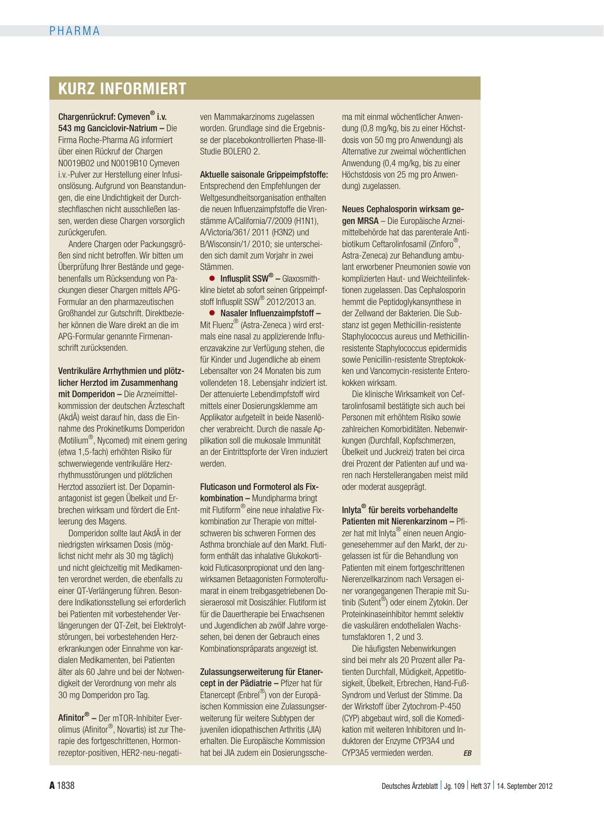 Vorschauseite 1: Kurz informiert